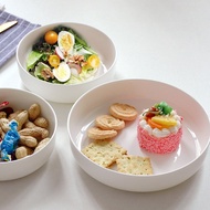 Pure White Bone China Plate High Nest Plate 6 Inch 8 Inch Ceramic Plate Nut Plate Fruit Salad Stirri