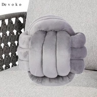Devoko Soft Grey Knot Pillow Ball Throw Knotted Pillow Home Decoration Handmade Couch Decorative Thr