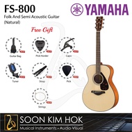 YAMAHA FS-800 Solid Spruce Top Folk And Semi Acoustic Guitar (Natural) (FS800)