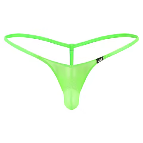 Mens Sissy Underwear See Through Mesh G-String Thong Exotic Lingerie Bulge Pouch Low Rise T-Back Tem
