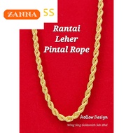 Empty Spun Neck Chain Gold Budget 916/Wing Sing Rope Chain Budget 916 Gold
