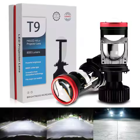 2pcs Car Headlights Bulb H4 Lenses LED Lamp H4 LED CANbus Headlights H4 Mini Projector Led For Motor