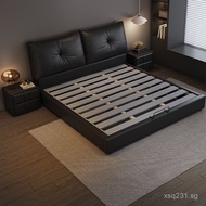 Bedroom Double Genuine Leather Bed Soft Body Second Bedroom Wedding Bed Modern1.5Master Bedroom Sing