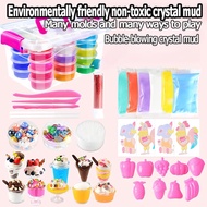 DIY Slime Crystal Slime Kids Toy Slime 12 Cups/Set murah mainan slime kanak Squishy