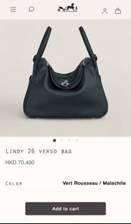 Hermes lindy 26 官網 full set