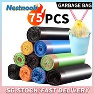 Drawstring Garbage Bag 75Pcs Trash Bag Rubbish Bag Plastic Bag Dustbin