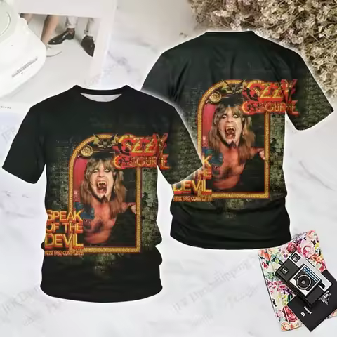 Men T-shirt Rock Ozzy Osbourne Band 3d Print T-shirt Men Women Fashion Casual Oversized Short Sleeve