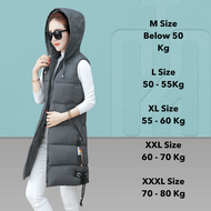 Hitchie -10Deg Women Sleeveless Padded Winter Down Jacket Woman Fleece Baju Sejuk Tebal Parka Korean