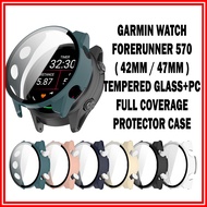 GARMIN Forerunner 570 Tempered Glass Case Garmin Watch Forerunner 570 47MM Cover Forerunner 570 42mm