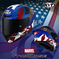 KYT full helmet TTC motorcycle helmet sports car racing men's and women's motorcycles universal four-season anti-fog Marvel Comics venom beauty team