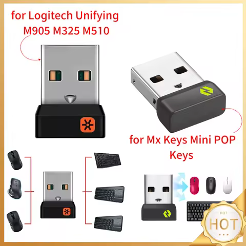 USB Receiver Wireless Dongle Receiver USB Adapter for Logitech Unifying M905 M600 M525 Mouse K350 K7