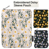 Dadanism Embroidered Daisy Printed Padded Zipper Sleeve for All-New Kindle Paperwhite, 7" Kindle Col