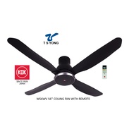 KDK W56WV-BK 56'' Ceiling fan with DC Motor