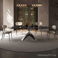 Italian Minimalist Oval UFO Marble Table Dining Table High-End Villa Light Luxury Household Pure Whi