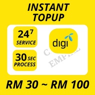 Digi Instant Topup RM 30 ~ RM 100