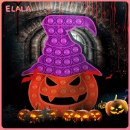 ELALA Halloween Scarecrow Pop It Push Bubble Fidget Toys Kid Stress Relief Witch Ghost Squeeze Toy Antistress Squishy Popit Toys