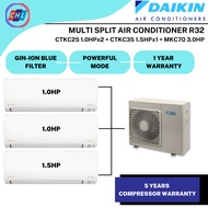 DAIKIN MULTI-SPLIT AIR COND INVERTER (R32) MKC-70RVM 3.0HP + 2 UNIT 1.0 HP CTKC25 + 1 UNIT 1.5 HP CTKC35 [READY STOCK]