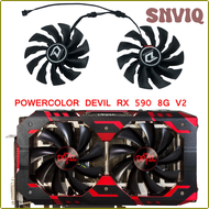 SNVIQ 2Pcs/Set 100MM(95mm) Size,DIY PLD10015B12H,Video Card Fan,GPU Cooler,For PowerColor DEVIL RX58