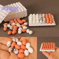 MAYSHOW 1Set Simulated Eggs, Mini 4 Styles Cute Chicks Eggs, High Quality Family Eggs Miniature Deco