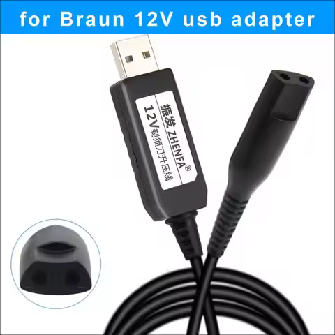 USB Cable 12v Braun Shavers Charger adapter Power For S3 3000 3010S 3020S 3030S 3040S 3050S 3060S 30