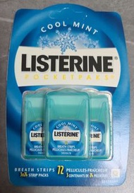 （一排3小盒裝共72片）LISTERINE李斯德林口氣清新含片/李施德林殺菌口香片口香糖72片