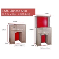 Chinese Altar 3.5ft (2 in 1)( 祖先座 + 神座) Altar Table Fengshui Altar Cabinet [KAGUTEN /FREE Delivery &amp; Installation]