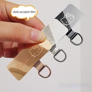 New Non-Abrasive Mobile Phone Rope Gasket Sheet Cartoon Cute Cat Upgraded Metal Clip Stainless Steel
