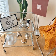 Trolley Nets Trolley Side ins Glass Wine Glass Transparent Movable Medieval Red Foldable Dining Cart