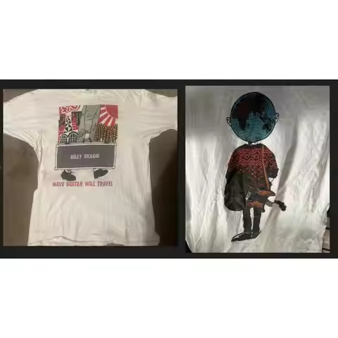 Billy Bragg Have Guitar Will Travel Tour 2 Sided T Shirt Mc839