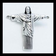 銀革手作 925 純銀 立體 耶穌 十字架 吊墜