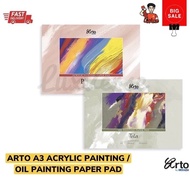 ARTO BY CAMPAP - ARTO A3 ACRYLIC PAINTING / OIL PAINTING PAPER PAD 400gsm 🔥ReadyStock🔥