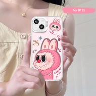 Casing Kasing Ponsel labubu Lucu Kasing Lembut Kreatif untuk iPhone 11 13 XR X XS 7 Plus 8 Plus case