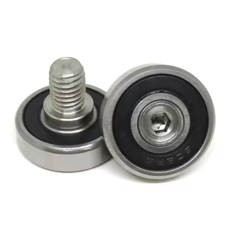10pcs JS60822-7C1L8M6 Threaded Bearing OD22mm Stainless Steel Metal Screw Bearing Bolt Cable Pulley 
