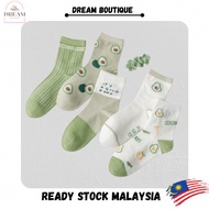 DREAM 1 Pair Good Week Avocado Hipster Fashion Socks Crew / Alpukat Stoking