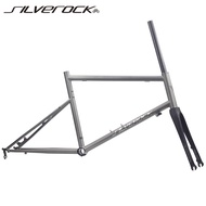 SILVEROCK Chrome Frame Carbon Fork 451 406 20 1 1/8 Minivelo Frame Fork Disc Caliper U Brake Urban A