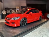 Ignition [IG2828] 1:18 Honda Civic (FD2) Type R Red carbon bonnet [Width 10 Length 27 Height...