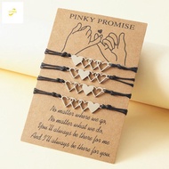Friendship Heart Matching Bracelet - Distance Bonding Jewelry for 2 3 4 Units