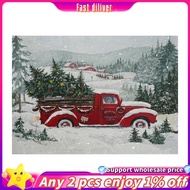 JR-210 X 150Cm Photography Cloth Studio Photography Backdrops Christmas Red Truck Party Banner Child