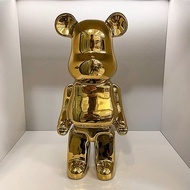 Bearbrick ตุ๊กตาหมี กระปุกออมสิน กระปุกใส่เงิน ไทเทเนียม 35cm. ตกแต่งบ้าน ของชำร่วย ของแจกเด็ก ชุบเซ