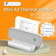 Flashlabel A4 Thermal Printer, HD 300 dpi Photo Printer Wireless Inkless   Bluetooth Printing for St