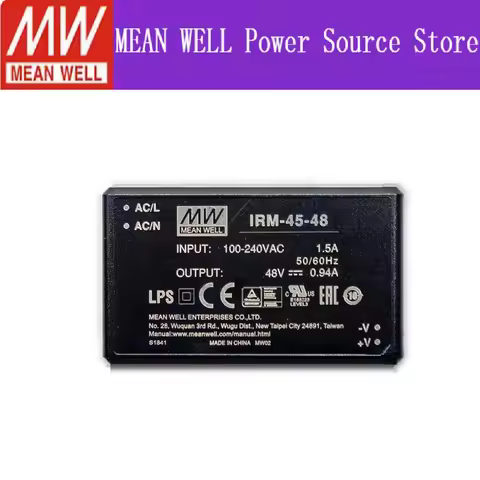 MEAN WELL IRM-45-24 45.6W 24V1.9A IRM-45 series 45 W AC-DC PCB-Mount Green Power Module power supply