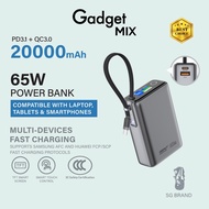 【CCC Certificate】Gadget Mix Diginut P-57 20000mAh 65WTFT Display Power Bank Titanium Gray