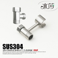 SHUISHA 304 Stainless Steel Union Joint Toilet Bidet Spray Holder Diverter Splitter for Faucet Tap Angle Valve Water Connector Drill Nail Free Shower DIY Tool