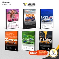 Sadecs - FAST & FURIOUS Fiber Frame Poster size 30x40 Cm (Frame Block)