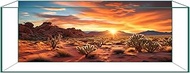 Aquarium Background & Terrarium Background – Ultra HD Static Cling, Tape-Free, Desert Sunset Design