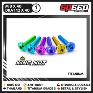 Bolt M 8x40 Thread 12x40 Titanium Bolt Grade 5 Probolt Thailand King Nut