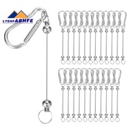 Beadable Keychain Bars, 24 Pcs Metal Beaded Keychain Blanks Bulk Making Supplies Kit with Snap Hook 