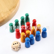 Board Game Checkers Wooden Flying Chess Pieces Chess Pieces Four-Color Wooden Chess Pieces Bulk Colo