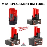12V MILWAUKEE REPLACEMENT LITHIUM ION BATTERY AND M12-M18 CHARGER