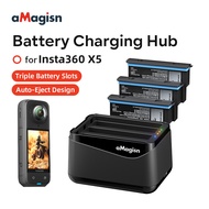 AMagisn Insta360 X5 Battery Charger X5 Battery Charging Stand Storage Storage Storage Storage Memory